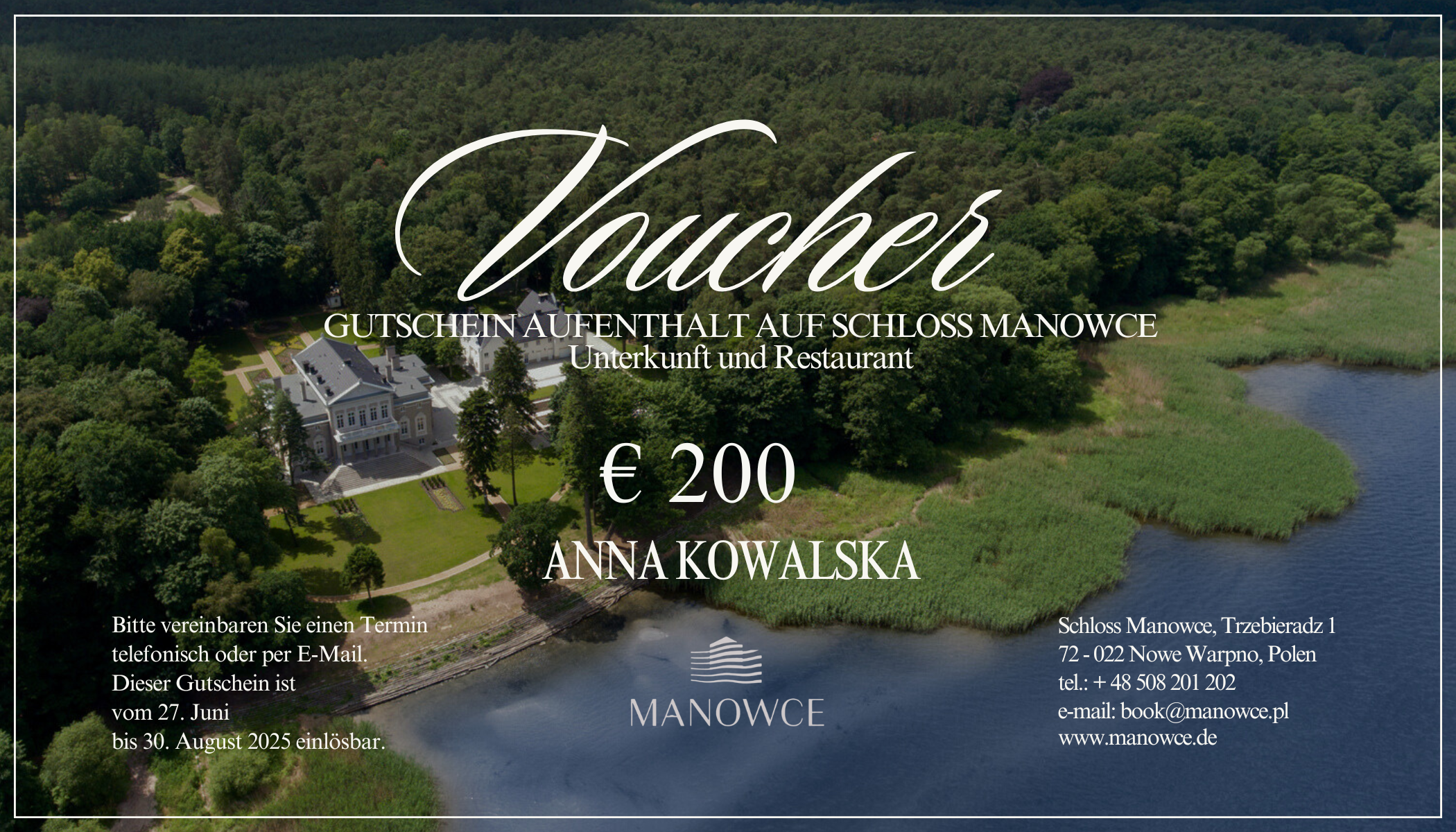 Voucher Pałac Manowce DE